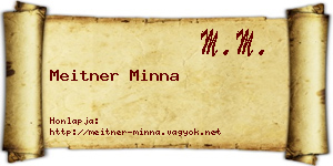 Meitner Minna névjegykártya